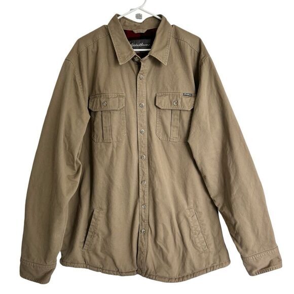 Eddie Bauer Outdoor Fleece Lined‎ Heavy Duty Mens Big & Tall Jacket coat TXL - Picture 1 of 11